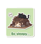 お姉さんと黒猫たち（個別スタンプ：8）