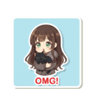お姉さんと黒猫たち（個別スタンプ：9）