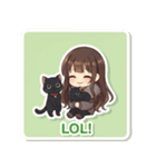 お姉さんと黒猫たち（個別スタンプ：12）
