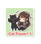 お姉さんと黒猫たち（個別スタンプ：16）