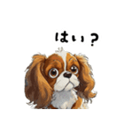 毎日使える大人可愛いキャバリア（個別スタンプ：28）