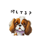 毎日使える大人可愛いキャバリア（個別スタンプ：35）