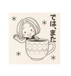 女のコと白くまの日常スタンプ（個別スタンプ：22）