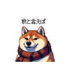 秋の始まり太っちょ柴犬（個別スタンプ：5）