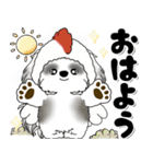 B＆W背景が動くシーズー犬「よく使う言葉」（個別スタンプ：1）