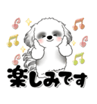 B＆W背景が動くシーズー犬「よく使う言葉」（個別スタンプ：14）