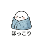 ぬくぬく雪だるま ー冬のほっこりスタンプ（個別スタンプ：2）