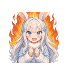 雪うさぎのゆるかわ絵文字 癒し表情集（個別スタンプ：7）