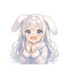 雪うさぎのゆるかわ絵文字 癒し表情集（個別スタンプ：22）
