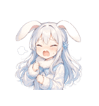 雪うさぎのゆるかわ絵文字 癒し表情集（個別スタンプ：25）