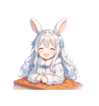 雪うさぎのゆるかわ絵文字 癒し表情集（個別スタンプ：26）