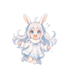 雪うさぎのゆるかわ絵文字 癒し表情集（個別スタンプ：32）