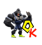 ゴリラ×陸上！No.4！3Dリアル（個別スタンプ：3）