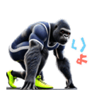 ゴリラ×陸上！No.4！3Dリアル（個別スタンプ：6）