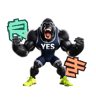 ゴリラ×陸上！No.4！3Dリアル（個別スタンプ：19）