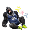 ゴリラ×陸上！No.4！3Dリアル（個別スタンプ：33）