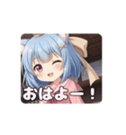 ピンク制服みなみアニメーション（個別スタンプ：3）