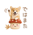 大人かわいい秋の癒しコーギー（個別スタンプ：36）