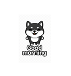 可愛い黒柴ちゃんスタンプ（個別スタンプ：1）
