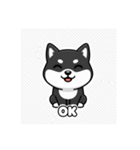 可愛い黒柴ちゃんスタンプ（個別スタンプ：3）