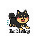 可愛い黒柴ちゃんスタンプ（個別スタンプ：6）