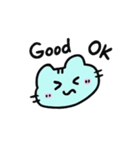 へんなあおいろのねこ みずいろかも（個別スタンプ：2）