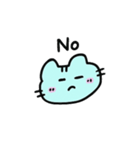 へんなあおいろのねこ みずいろかも（個別スタンプ：5）
