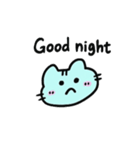 へんなあおいろのねこ みずいろかも（個別スタンプ：8）