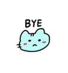 へんなあおいろのねこ みずいろかも（個別スタンプ：10）