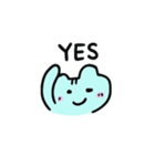 へんなあおいろのねこ みずいろかも（個別スタンプ：11）