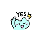 へんなあおいろのねこ みずいろかも（個別スタンプ：17）