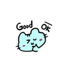 へんなあおいろのねこ みずいろかも（個別スタンプ：18）