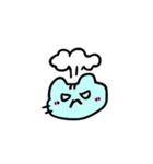 へんなあおいろのねこ みずいろかも（個別スタンプ：21）