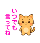 【 相談 応援 癒しのスタンプです ネコ 】（個別スタンプ：19）