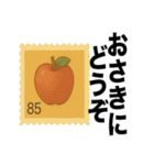 切手風の挨拶スタンプ（個別スタンプ：19）