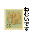 切手風の挨拶スタンプ（個別スタンプ：22）