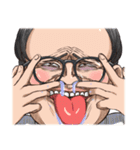 お疲れ眼鏡（個別スタンプ：9）