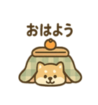 ぬくぬくこたつ柴犬さんの冬だより（個別スタンプ：9）