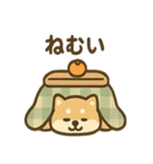 ぬくぬくこたつ柴犬さんの冬だより（個別スタンプ：13）