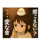 女の子と小鳥 オカルト・怪現象（個別スタンプ：2）