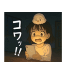 女の子と小鳥 オカルト・怪現象（個別スタンプ：9）