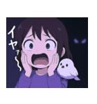 女の子と小鳥 オカルト・怪現象（個別スタンプ：12）