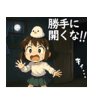 女の子と小鳥 オカルト・怪現象（個別スタンプ：21）