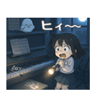 女の子と小鳥 オカルト・怪現象（個別スタンプ：22）