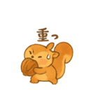 もこもこリスの冬準備（個別スタンプ：2）