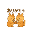 もこもこリスの冬準備（個別スタンプ：5）