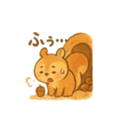 もこもこリスの冬準備（個別スタンプ：6）