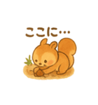 もこもこリスの冬準備（個別スタンプ：8）