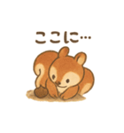 もこもこリスの冬準備（個別スタンプ：10）