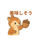 もこもこリスの冬準備（個別スタンプ：15）